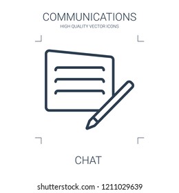 chat icon. high quality line chat icon on white background. from communications collection flat trendy vector chat symbol. use for web and mobile