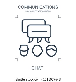 chat icon. high quality line chat icon on white background. from communications collection flat trendy vector chat symbol. use for web and mobile