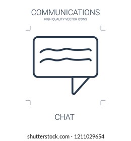 chat icon. high quality line chat icon on white background. from communications collection flat trendy vector chat symbol. use for web and mobile