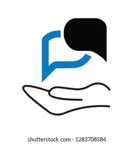Chat Icon Holding in Hand