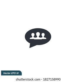 chat icon illustration design element logo template