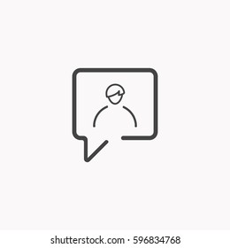 Chat icon illustration isolated vector sign symbol