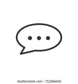 Chat icon, illustration isolated vector sign symbol