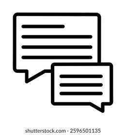 Chat icon illustration in line style. Perfect for website mobile app presentation. Suitable for any user interface and user experience