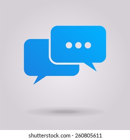 Chat  icon. The illustration on gray background