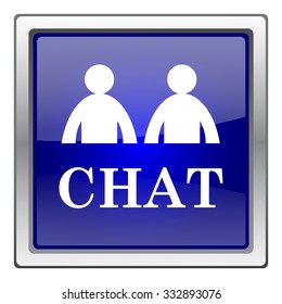Chat icon. Internet button on white background. EPS10 vector.