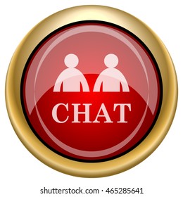 Chat icon. Internet button on white background. EPS10 vector.
