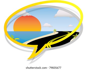 chat icon with island view