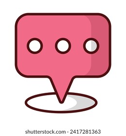 Chat icon isolate white background vector stock illustration