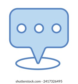 Chat icon isolate white background vector stock illustration