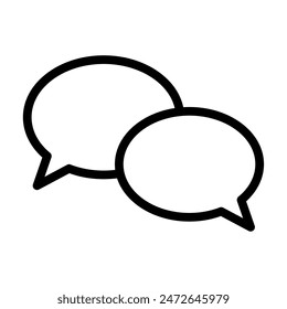 Chat icon isolated element. Blank bubbles icon. Message icon.