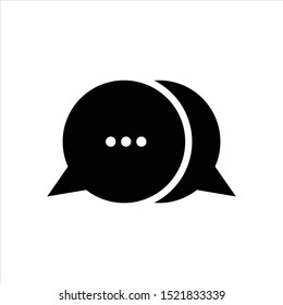 Chat icon isolated flat on white background. Chat icon modern symbol for graphic and web design. Chat icon simple sign for logo.