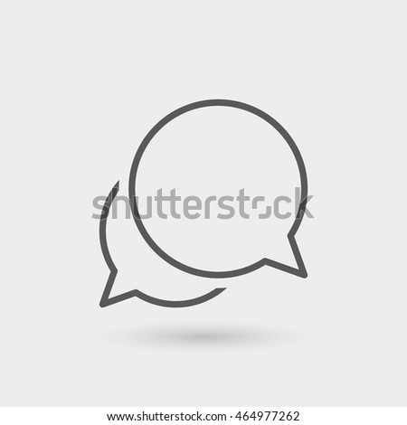chat icon isolated. gray color with shadow