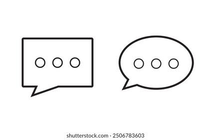 Chat Icon isolated minimal single flat linear icon for application and info-graphic. Commercial line vector icon for websites and mobile minimalistic flat design.
