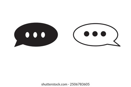 Chat Icon isolated minimal single flat linear icon for application and info-graphic. Commercial line vector icon for websites and mobile minimalistic flat design.