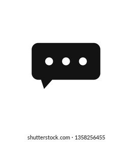 Chat icon isolated on white background. Vector illustration.