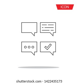 Chat icon isolated on white background.