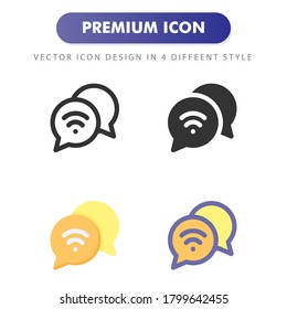chat icon isolated on white background. for your web site design, logo, app, UI. Vector graphics illustration and editable stroke. EPS 10.