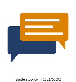 Chat icon isolated on white background. Vector illustration