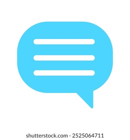 Icono de chat aislado sobre fondo blanco. Ilustración vectorial