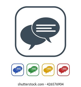 Chat icon isolated on white background vector illustration icon
