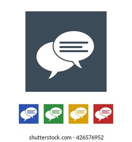 Chat icon isolated on white background vector illustration icon
