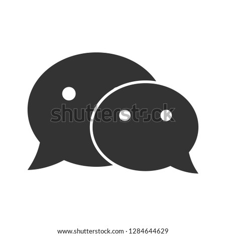 Chat Icon  isolated on white background. Speech bubble symbol for your web site design