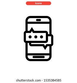 chat icon isolated sign symbol vector illustration - high quality black style vector icons
