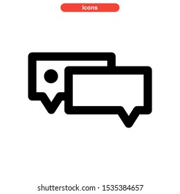 chat icon isolated sign symbol vector illustration - high quality black style vector icons
