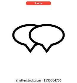 chat icon isolated sign symbol vector illustration - high quality black style vector icons
