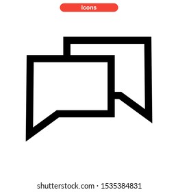 chat icon isolated sign symbol vector illustration - high quality black style vector icons
