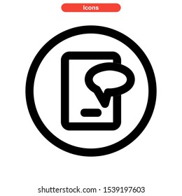 chat icon isolated sign symbol vector illustration - high quality black style vector icons
