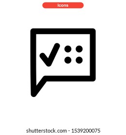 chat icon isolated sign symbol vector illustration - high quality black style vector icons
