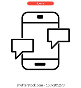 chat icon isolated sign symbol vector illustration - high quality black style vector icons
