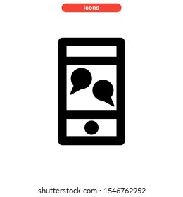 chat icon isolated sign symbol vector illustration - high quality black style vector icons
