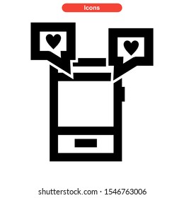 chat icon isolated sign symbol vector illustration - high quality black style vector icons
