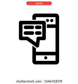 chat icon isolated sign symbol vector illustration - high quality black style vector icons
