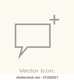 Chat icon isolated sign symbol and flat style for app, web and digital design. Vector illustration.