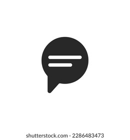 Icono de charla, icono de signo de charla aislado, ilustración de vector