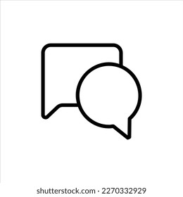 chat icon with isolated vektor and transparent background