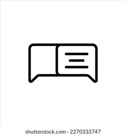 icono de chat con vektor aislado y fondo transparente.