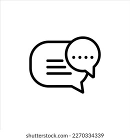 Chat-Symbol mit isoliertem Vektorgrafik und transparentem Hintergrund.