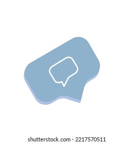 Chat icon in isometric design