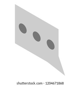 Chat icon. Isometric of chat vector icon for web design isolated on white background