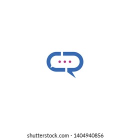 Chat icon in letter Cr form logo.