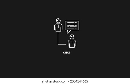 vector de línea de iconos de chat