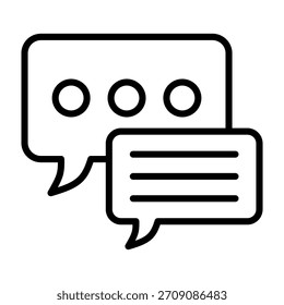 Ícone de bate-papo Linha Design Vetor Ilustração