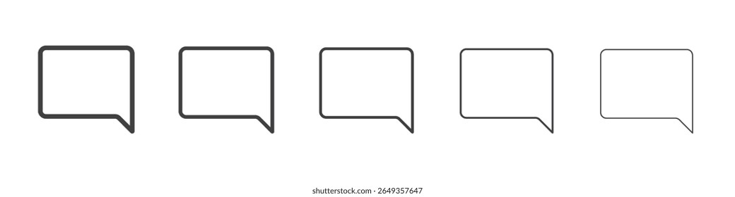 Icono de chat Símbolo de ilustración gráfica de línea