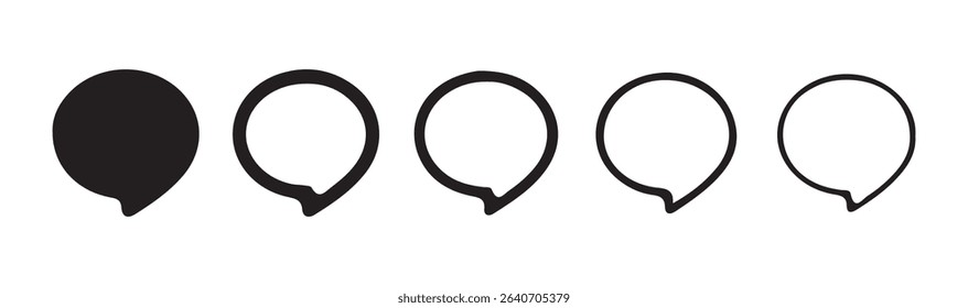 Chat icon. Line chat icons for flat design. Talk balloon icons. message icon or logo isolated sign symbol. Comment icon speech bubble symbol. Victor illustration eps 10