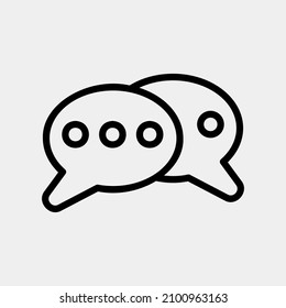Chat icon in line style about social media, use for website mobile app presentation
